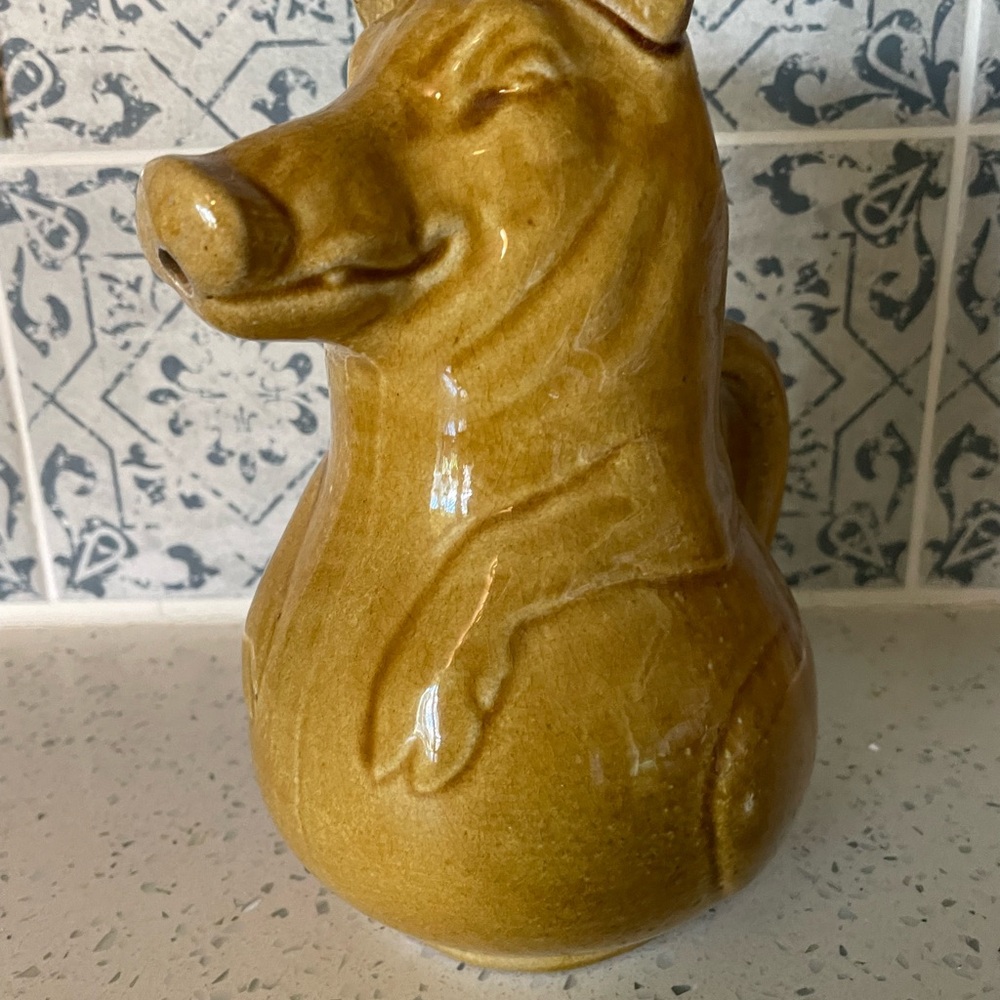 Ceramic pig pitcher